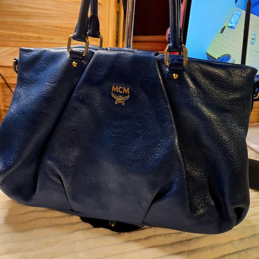 MCM Embossed Pebble Leather Bag